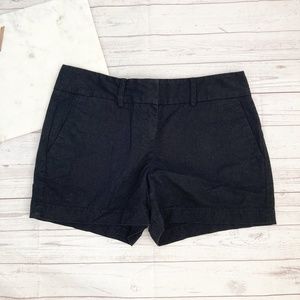 loft womens 0 black chino shorts casual preppy 100